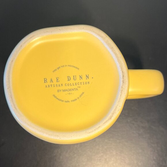 Rae Dunn BUSY BEE 🐝 Artisan Collection by Magenta Yellow Mug w/ Bumblebee  🐝 - Picture 11 of 12